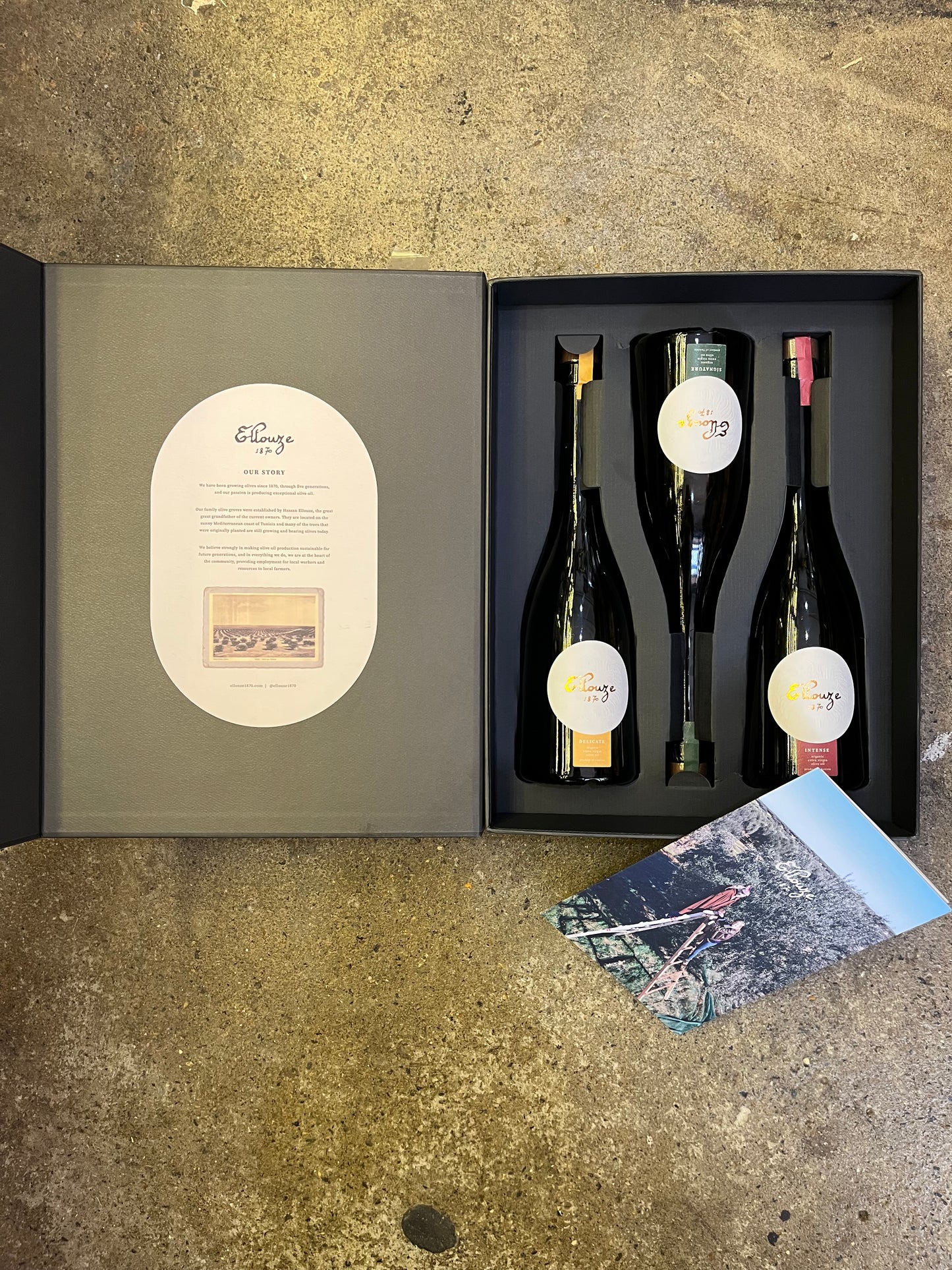 Ellouze1870 – Olive Oil Tasting Collection 1 Signature / 1 Intense / 1 Delicate – (3x500ml) – Gift Box - Guzzl