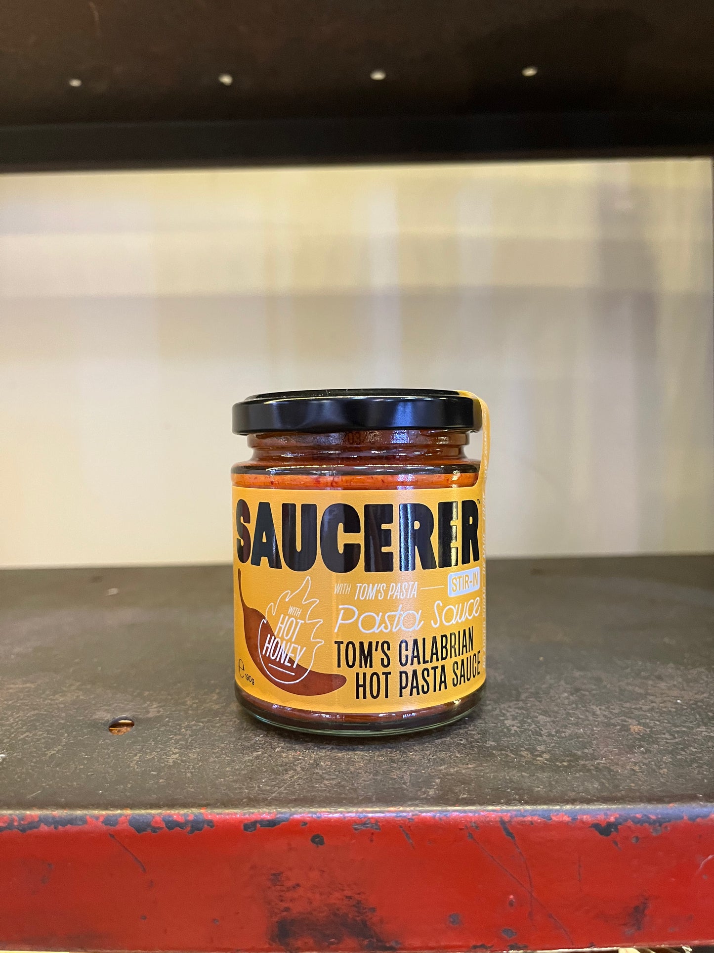 Saucerer Tom's Calabrian Hot Pasta Sauce with Hot Honey 190g - Guzzl