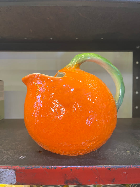 Vintage Hand painted Italian “Orange” Jug - Guzzl