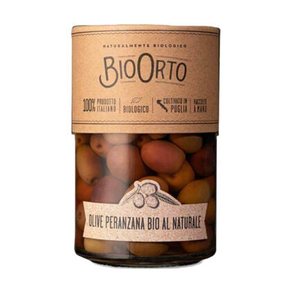 Bio Orto – Olives – Organic Peranzana in Brine –350g - Guzzl