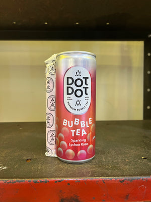 Dot Dot Lychee Rose Sparkling Bubble Tea Can 250ml
