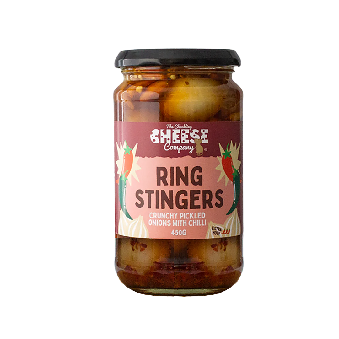 Chuckling Cheese Ring Stinger Pickled Onions  450g - Guzzl