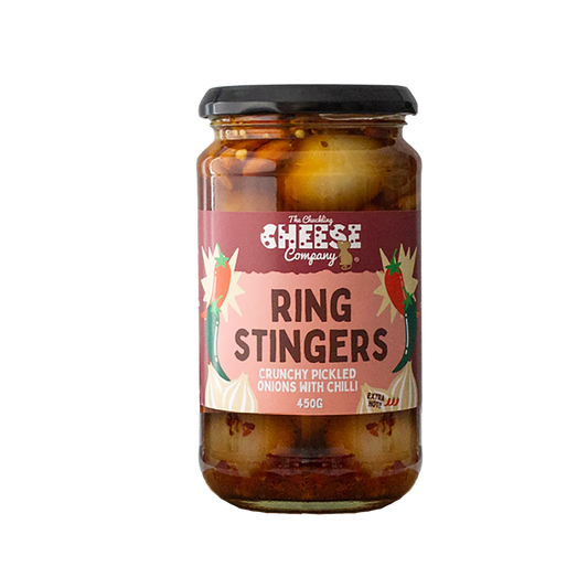 Chuckling Cheese Ring Stinger Pickled Onions  450g - Guzzl