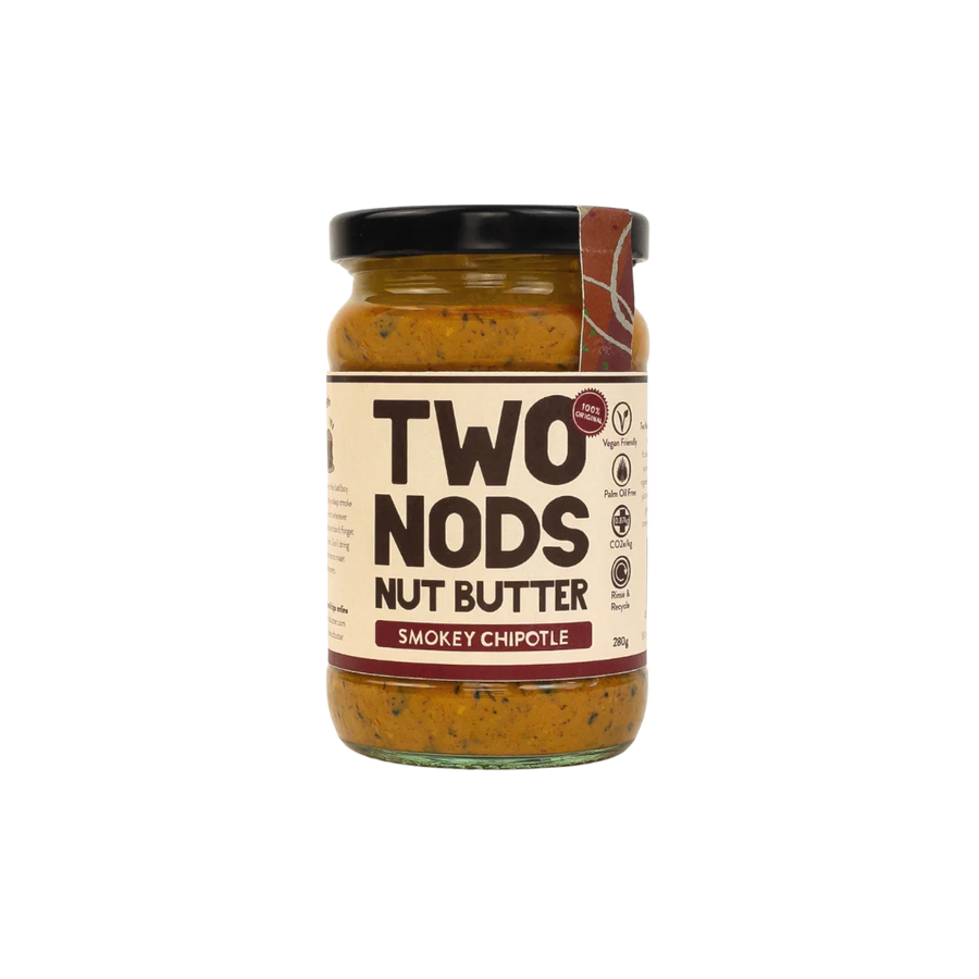 Two Nods Smokey Chipotle Peanut Butter - 280g jar - Guzzl