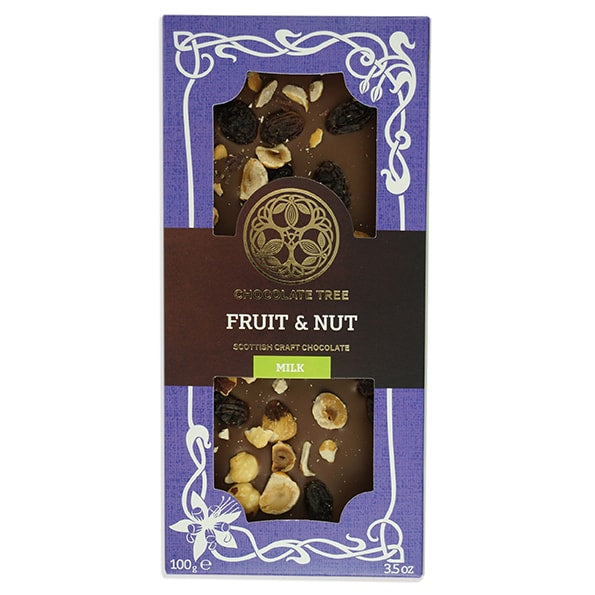 Chocolate Tree Fruit and Nut Milk Chocolate Bar (100g) - Guzzl
