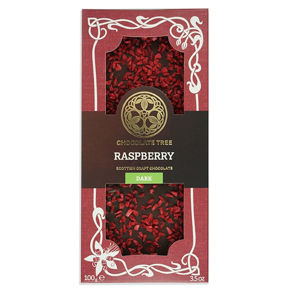 Chocolate Tree Raspberry Dark Chocolate Bar (100g) - Guzzl